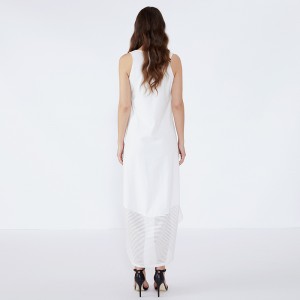 Roupas Femininas Biała bawełniana odzież damska koronkowa sukienka