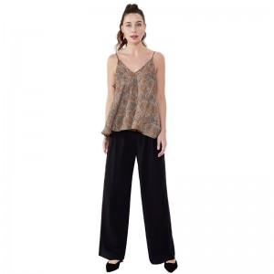 Najnowszy projekt Luźne spodnie damskie Streetwear czarne spodnie JSDJ2516