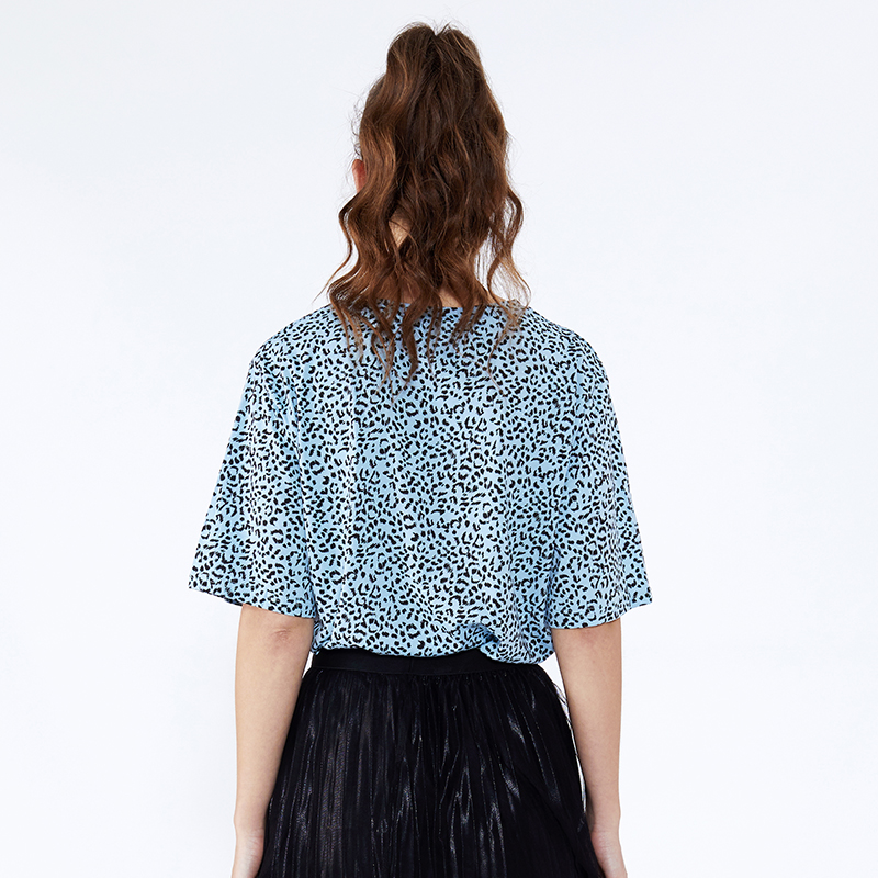 Leopard Print Kobiety Odzież Bawełniane wzory Sarees Wzorzysta bluzka z nadrukiem