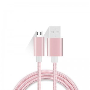Kabel micro pleciony z nylonu do ładowania USB
