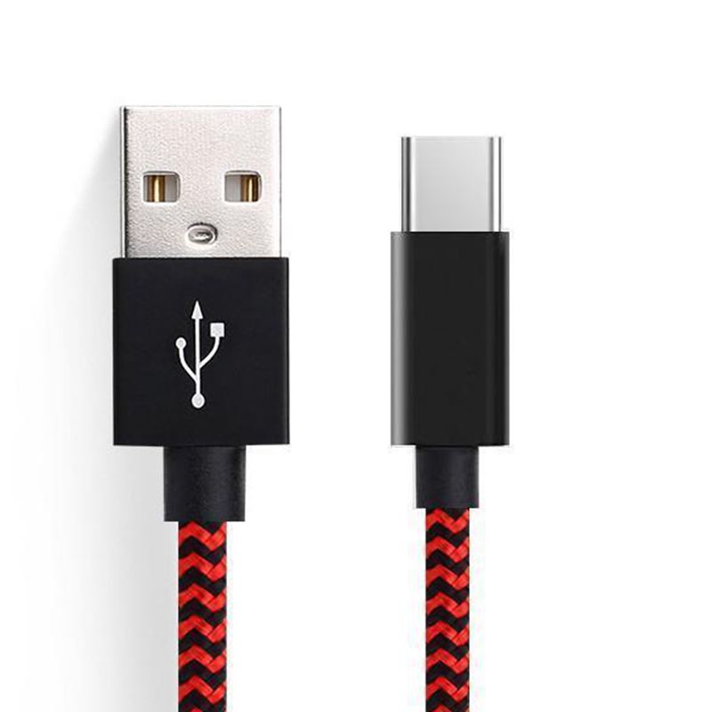 Brykietowany kabel danych Tpye-C na USB Stripe Nylon