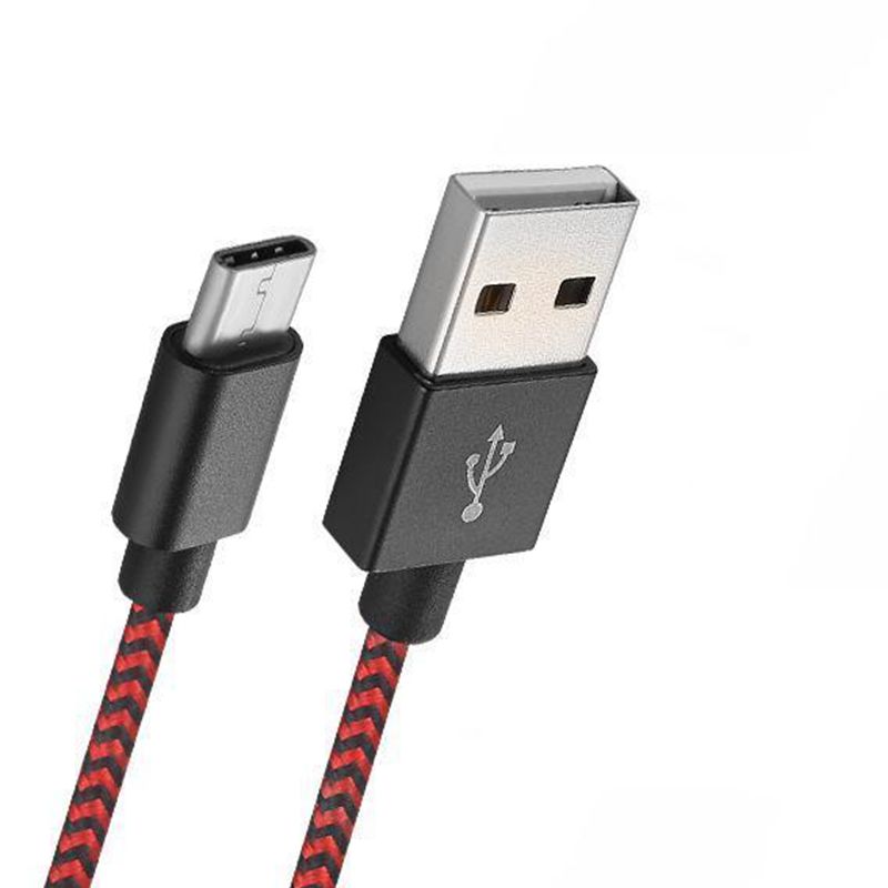 Brykietowany kabel danych Tpye-C na USB Stripe Nylon