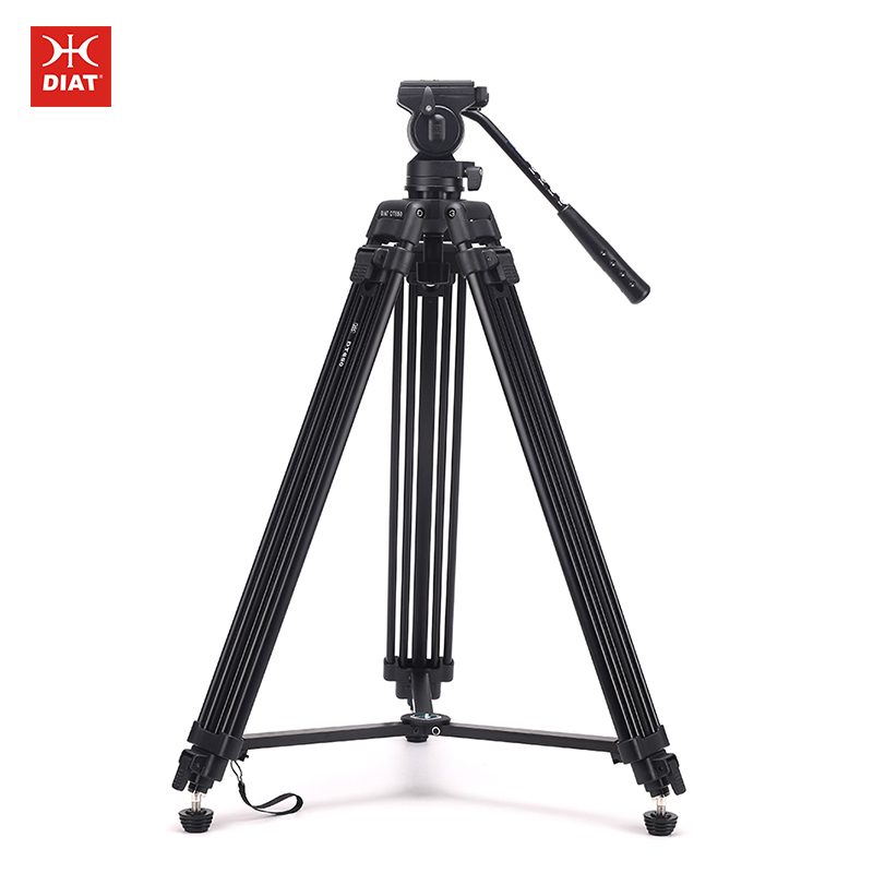 Nowy projekt Profesjonalny statyw wideo Diat DT650 Statyw wideo Wytrzymały statyw Statyw wideo ze stopu magnezu ze stopu magnezu