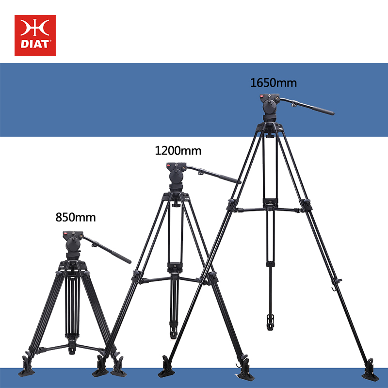 DIAT A223MKS30 Trójwymiarowy statyw hydrauliczny Głowica Stabilny stabilny statyw do kamery Stojak do filmowania