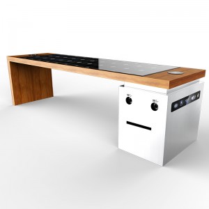 2019 Nowoczesny design Inteligentne meble ogrodowe Solar Backless Bench