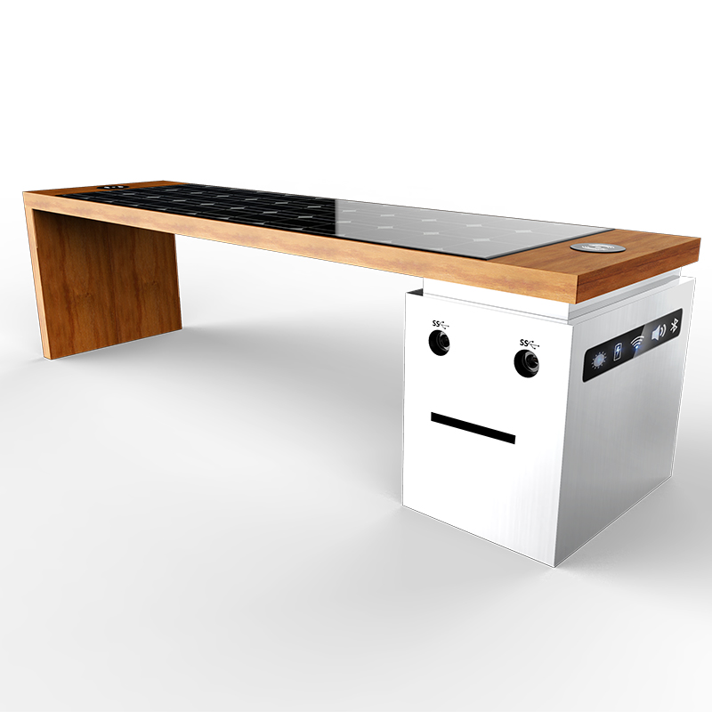 2019 Nowoczesny design Inteligentne meble ogrodowe Solar Backless Bench