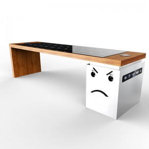 2019 Nowoczesny design Inteligentne meble ogrodowe Solar Backless Bench