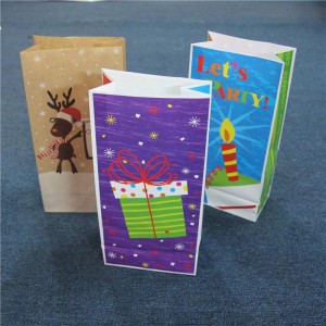 Brak uchwytu Torby papierowe do pakowania imprezowych ciasteczek Torba papierowa Kraft Candy