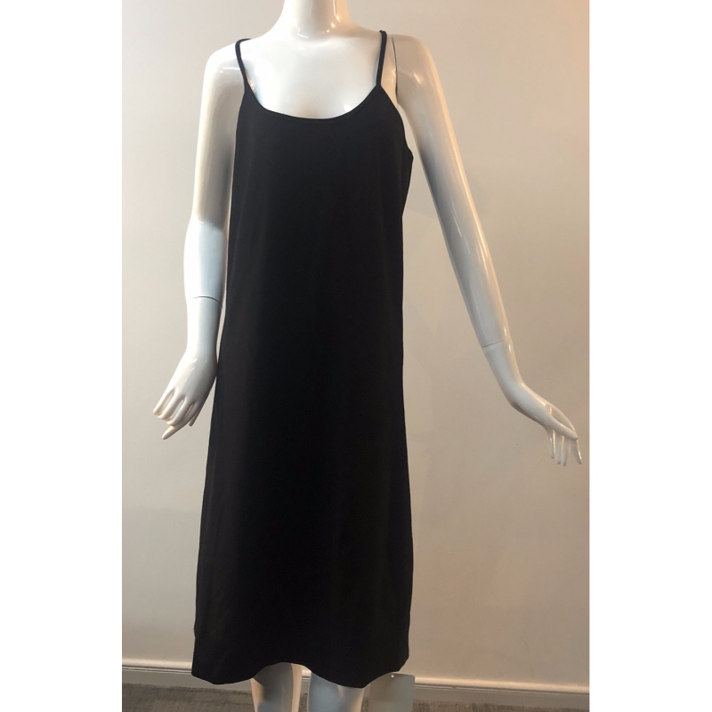 CZARNA JERSEY SLIP SUKIENKA TBWD0004