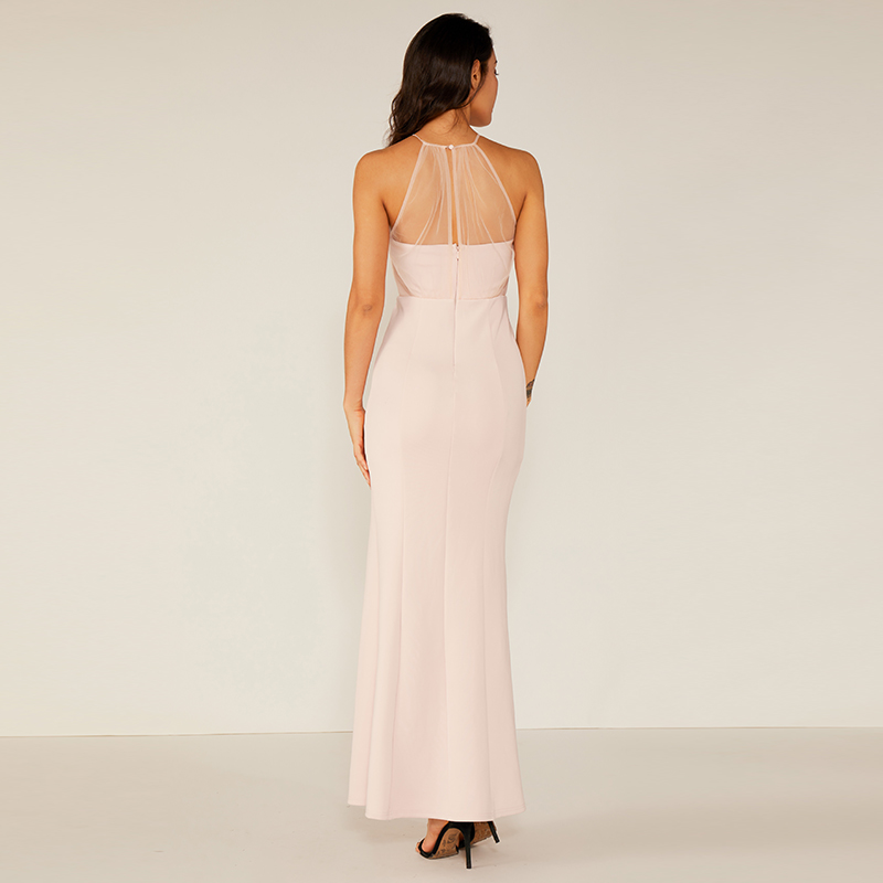Seksowna, elegancka biała koronkowa sukienka maxi Bodycon Woman