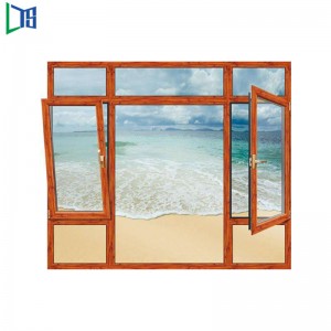 Okno uchylno-uchylne z aluminium Okno uchylno-uchylne Powlekane proszkowo w kolorze białym Okna aluminiowe