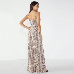 Seksowny damski kombinezon bodycon z odkrytymi ramionami