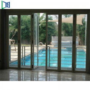Chiny Fabryka produkuje podwójne drzwi składane ze stopu aluminium Drzwi skrzydłowe składane bi do budownictwa komercyjnego