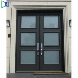 Świetne zewnętrzne As2047 Podwójne szklane drzwi skrzydłowe Francuskie aluminiowe drzwi z powłoką proszkową lub drewnianym wykończeniem