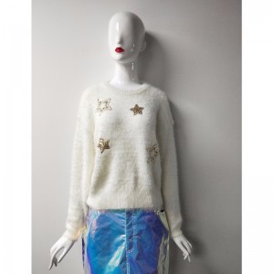 BIAŁY SWETER RLWS0003F