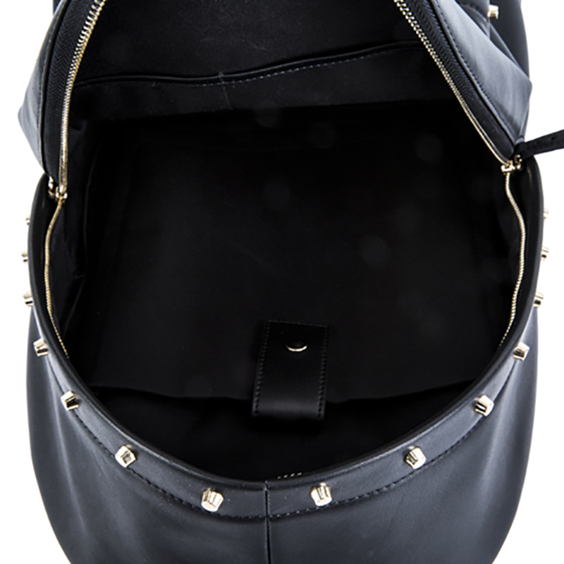 18SA-6841F Męski plecak z kieszenią na zamek błyskawiczny ozdobiony czarnym, najwyższej jakości przednią kieszenią z kieszenią na laptopa