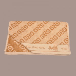 Ręcznik żakardowy w kolorze naturalnej bawełny