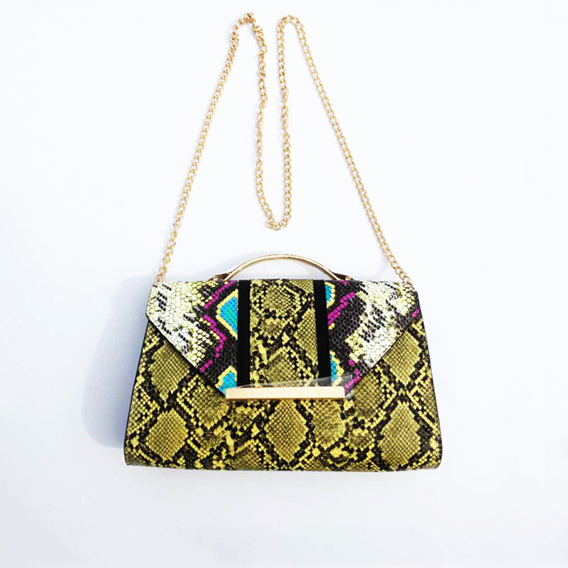 HD0823 - Pojedyncza torba na ramię ze skóry PU ze wzorem gianu z torebką crossbody Chian