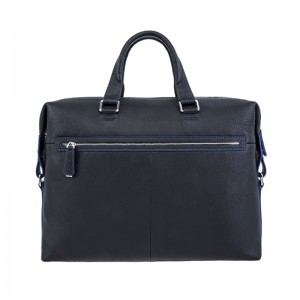 18SG-6817F Męska skórzana teczka na laptopa Leechee Torba biznesowa z kieszenią na tablet