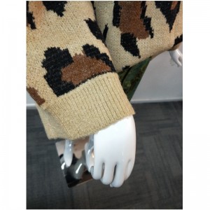 SWETER Z KAMIZELKAMI DRUKOWANYMI SZEROKIM RLWS0008F