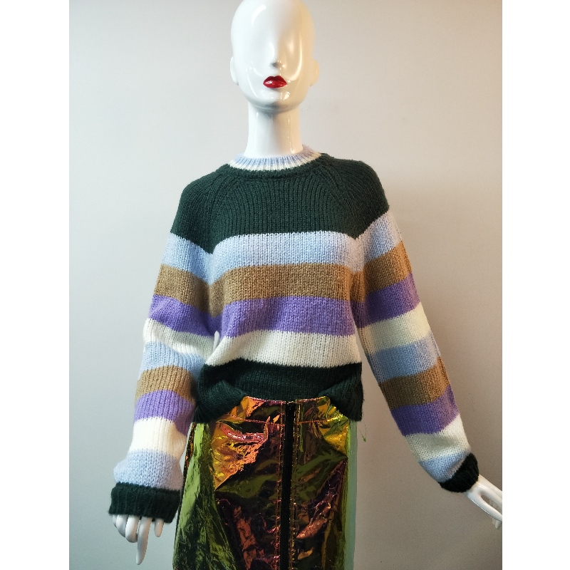 DAMSKI SWETER Z PASKIEM OKRĄGŁYM RLWS0010F