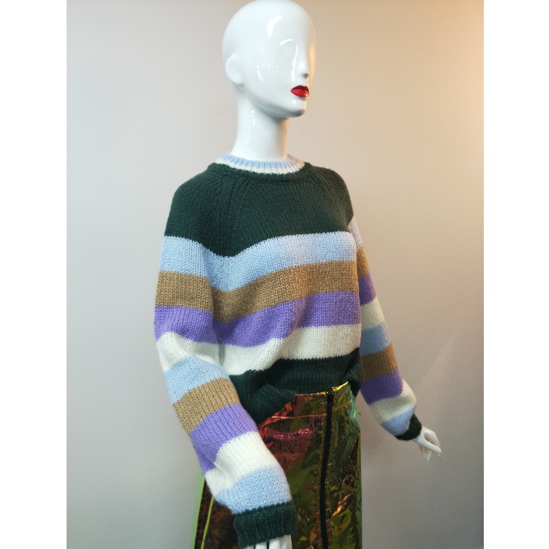 DAMSKI SWETER Z PASKIEM OKRĄGŁYM RLWS0010F