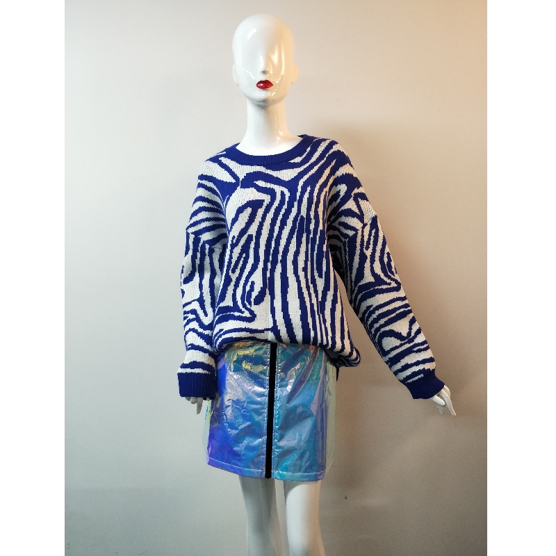 BLUZKA Z NADRUKIEM BLUE SWIRL RLWS0011F