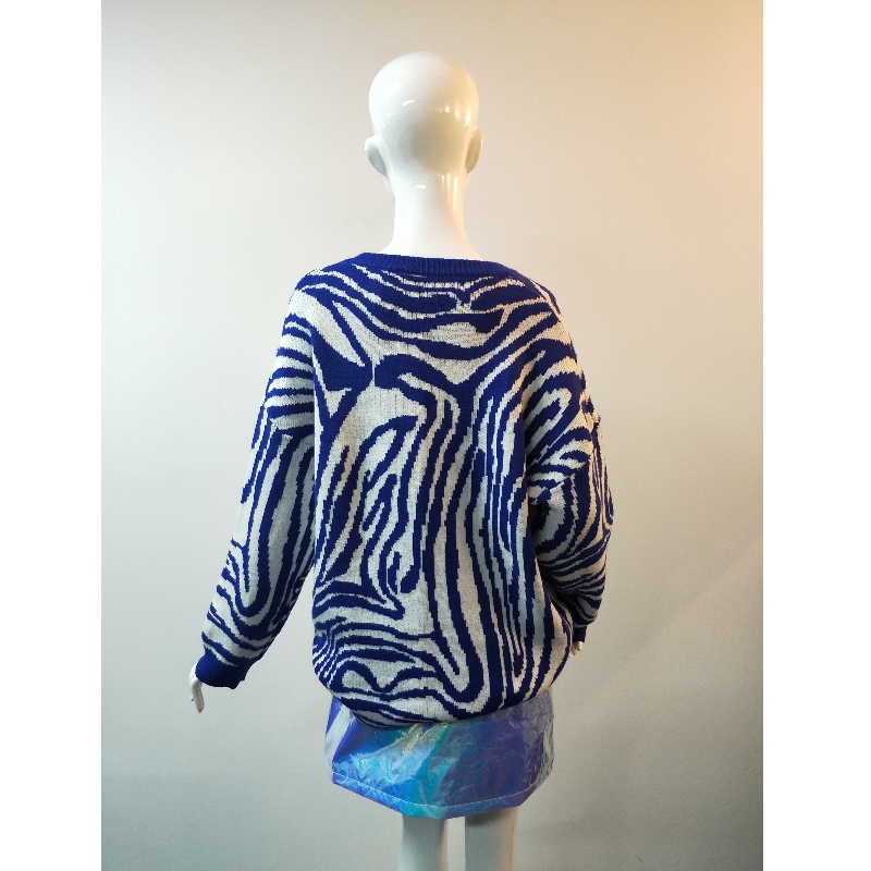 BLUZKA Z NADRUKIEM BLUE SWIRL RLWS0011F