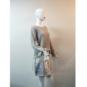 SZARY CREW SWEATER RLWS0026F