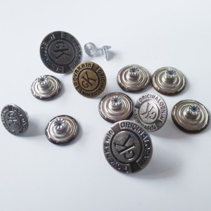 Okrągły metalowy guzik zatrzaskowy do jeansów z nadrukiem mody 10