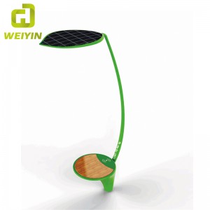 Inteligentna ławka oświetleniowa do reklamy słonecznej do ładowania zewnętrznego telefonu komórkowego