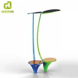 Inteligentna ławka oświetleniowa do reklamy słonecznej do ładowania zewnętrznego telefonu komórkowego