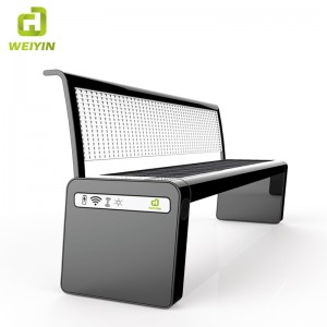 Gorąca sprzedaż Outdoor Wireless Charging Smart Solar Park Bench Seat