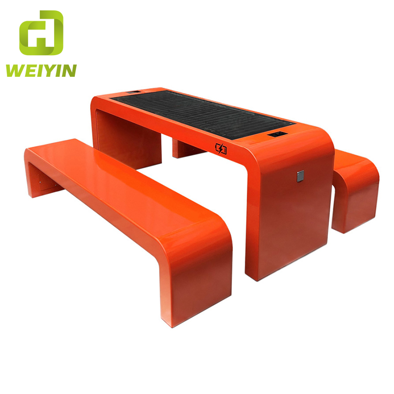 Bezprzewodowa ładowarka do telefonu USB Outdoor Smart Solar Furniture Garden Bench Set Set