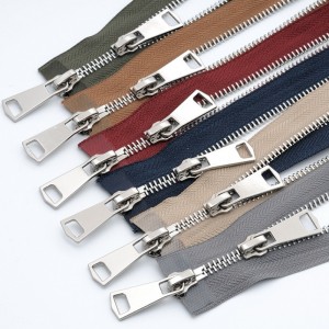 Metalowy zamek błyskawiczny z nylonu z zamkiem o niestandardowej długości Do dżinsów i kurtek 1