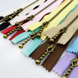 brązowy zamek 10 kolorów ręcznie DIY20cm metalowy zamek Narzędzia krawieckie do torby Odzież Akcesoria 4