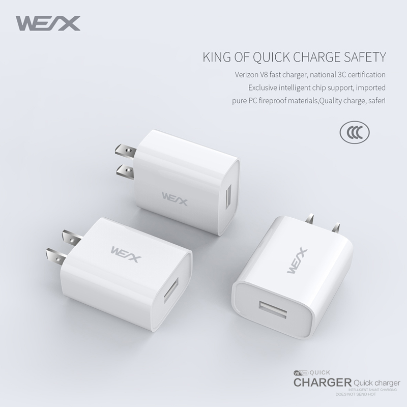 WEX - ładowarka podróżna V8, ładowarka ścienna, zasilacz