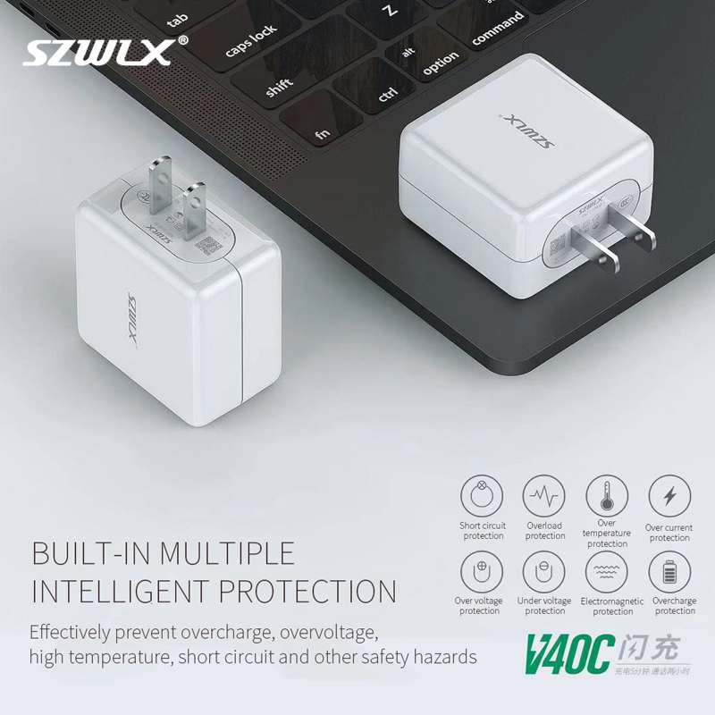 WEX - V40C OPPO VOOC zasilacz do ładowania flash, ładowarka ścienna, ładowarka podróżna