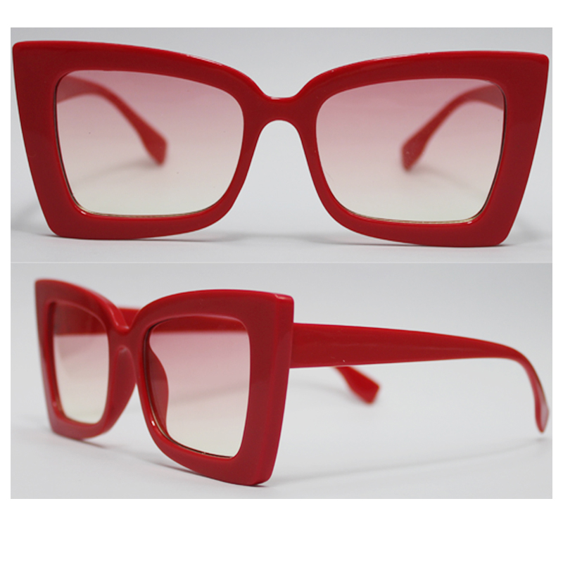 Damskie plastikowe okulary przeciwsłoneczne, soczewki ochronne UV 400, zamówienia OEM są mile widziane