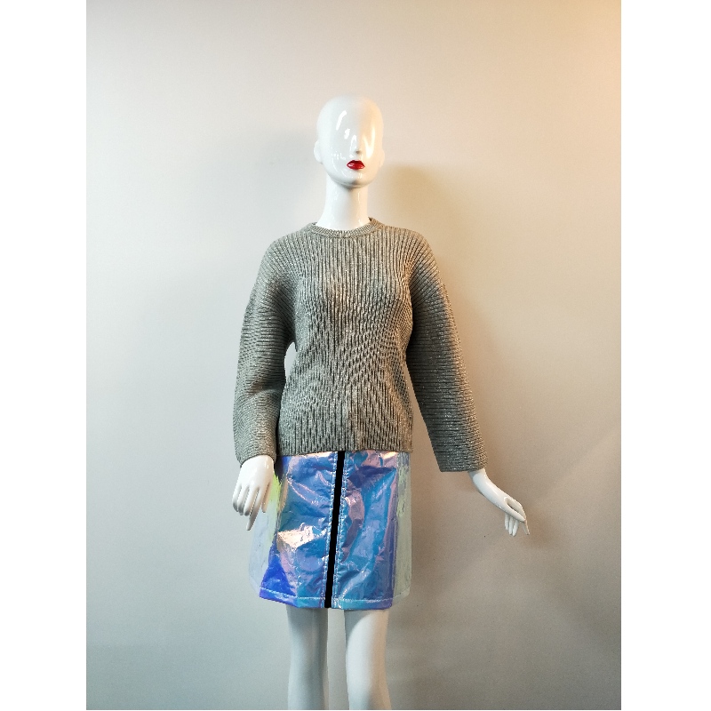 SZARY LATIES SWETER RLWS0119F