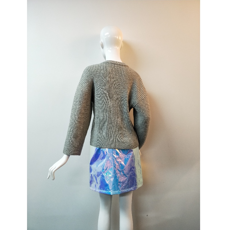 SZARY LATIES SWETER RLWS0119F