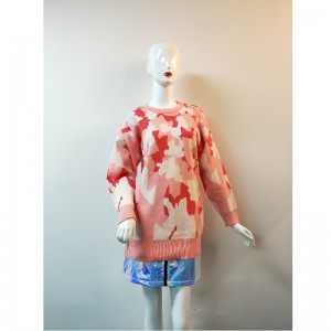 SWETER RÓŻOWY KONTRAST RLWS0123F