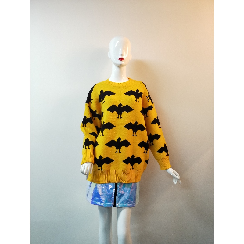 ŻÓŁTY PEINT LADIES SWEATER RLWS0124F