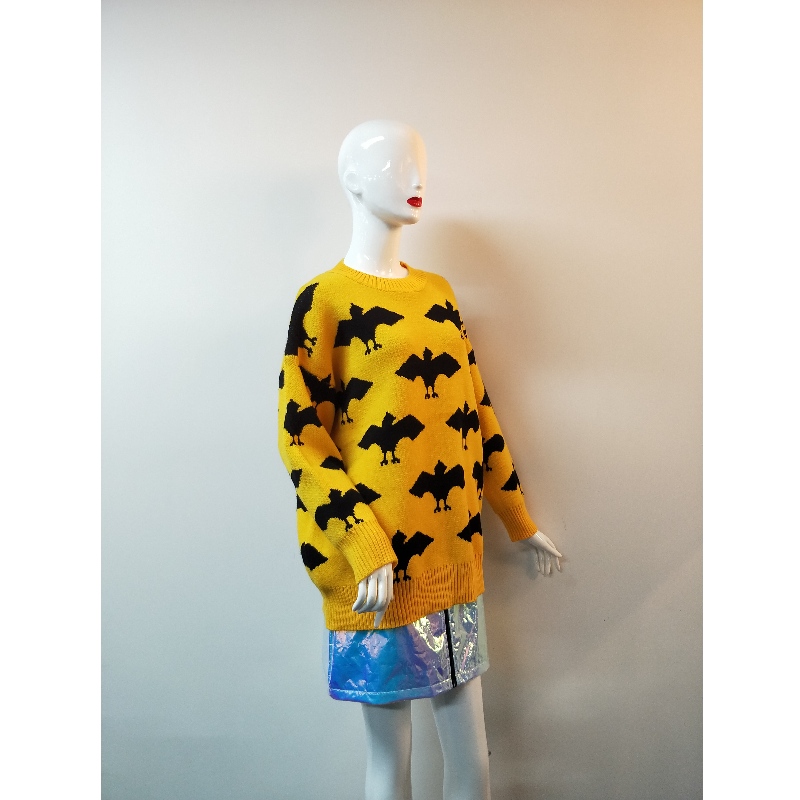 ŻÓŁTY PEINT LADIES SWEATER RLWS0124F