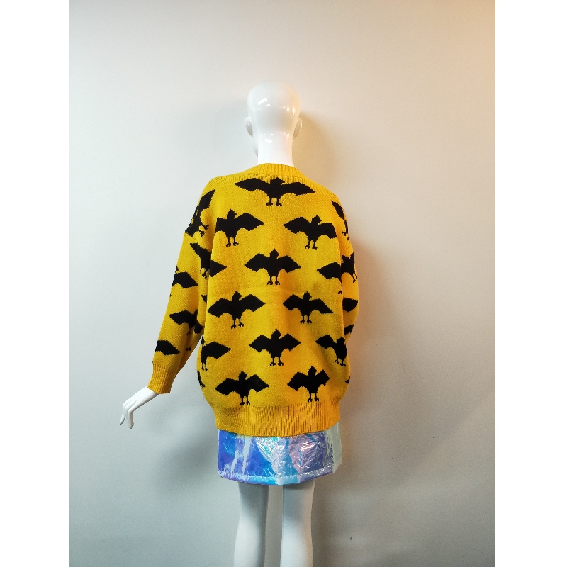 ŻÓŁTY PEINT LADIES SWEATER RLWS0124F
