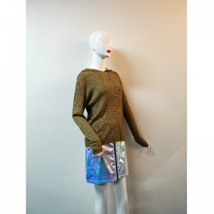 ŻÓŁTY SWETER Z KAPTUREM RLWS0133F