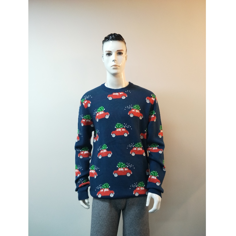 GRANATOWY SWETER W KARTONIE RLMS0011F