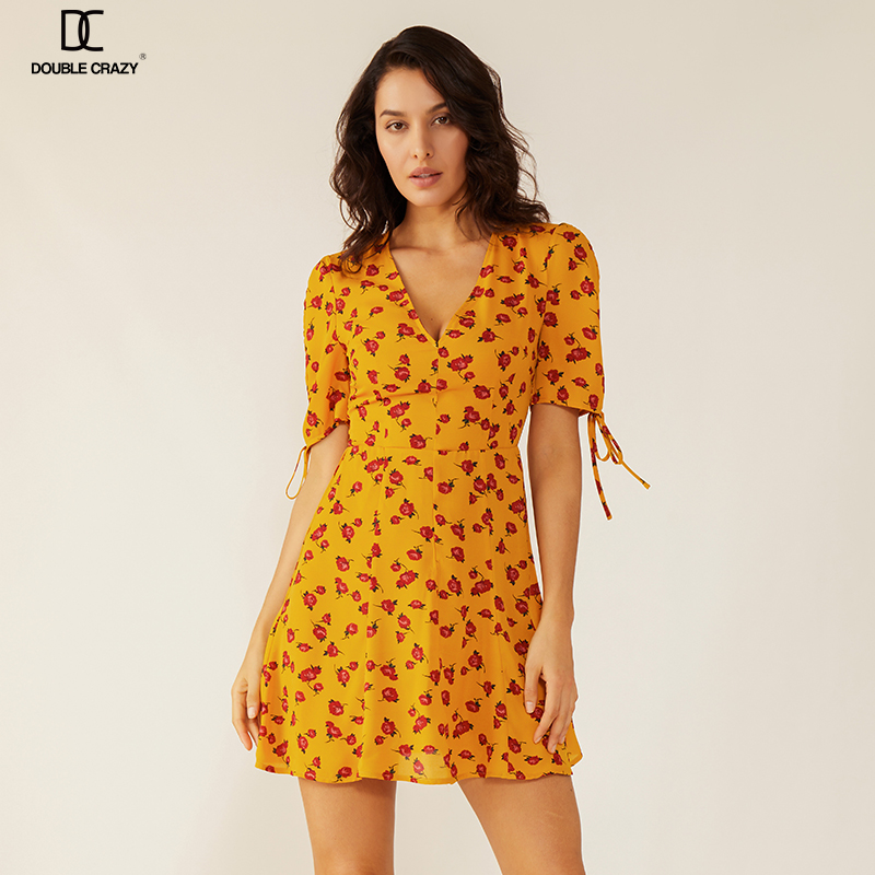 Professional Factory Oem Women Summer Casual Swing Floral Print Dress