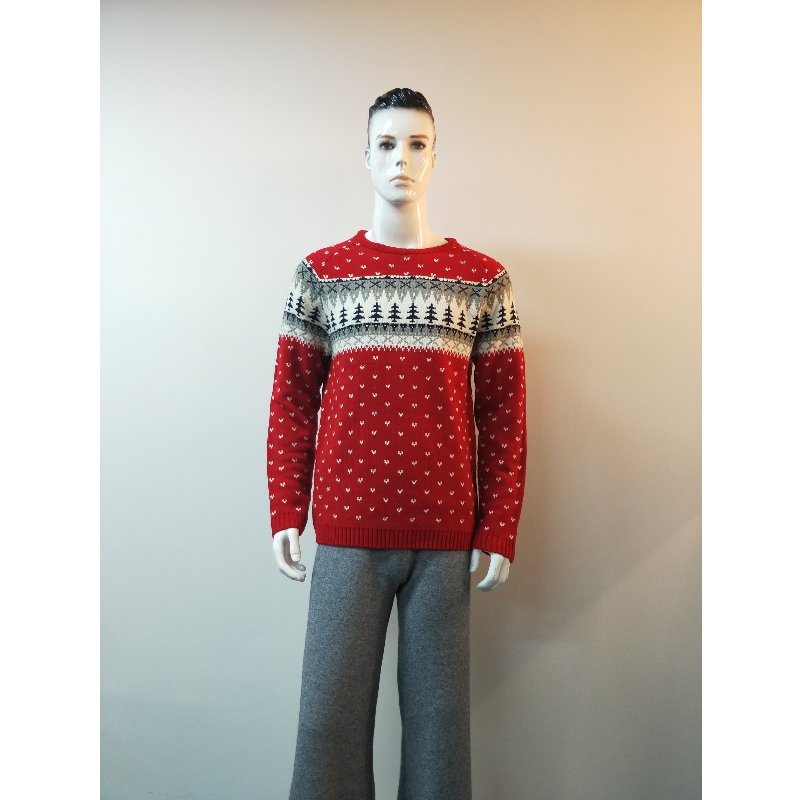 CZERWONY PRINT SWEATER RLMS0048F