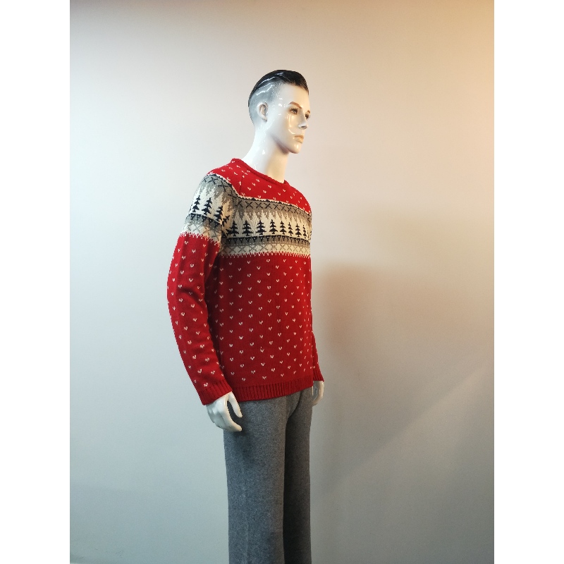 CZERWONY PRINT SWEATER RLMS0048F
